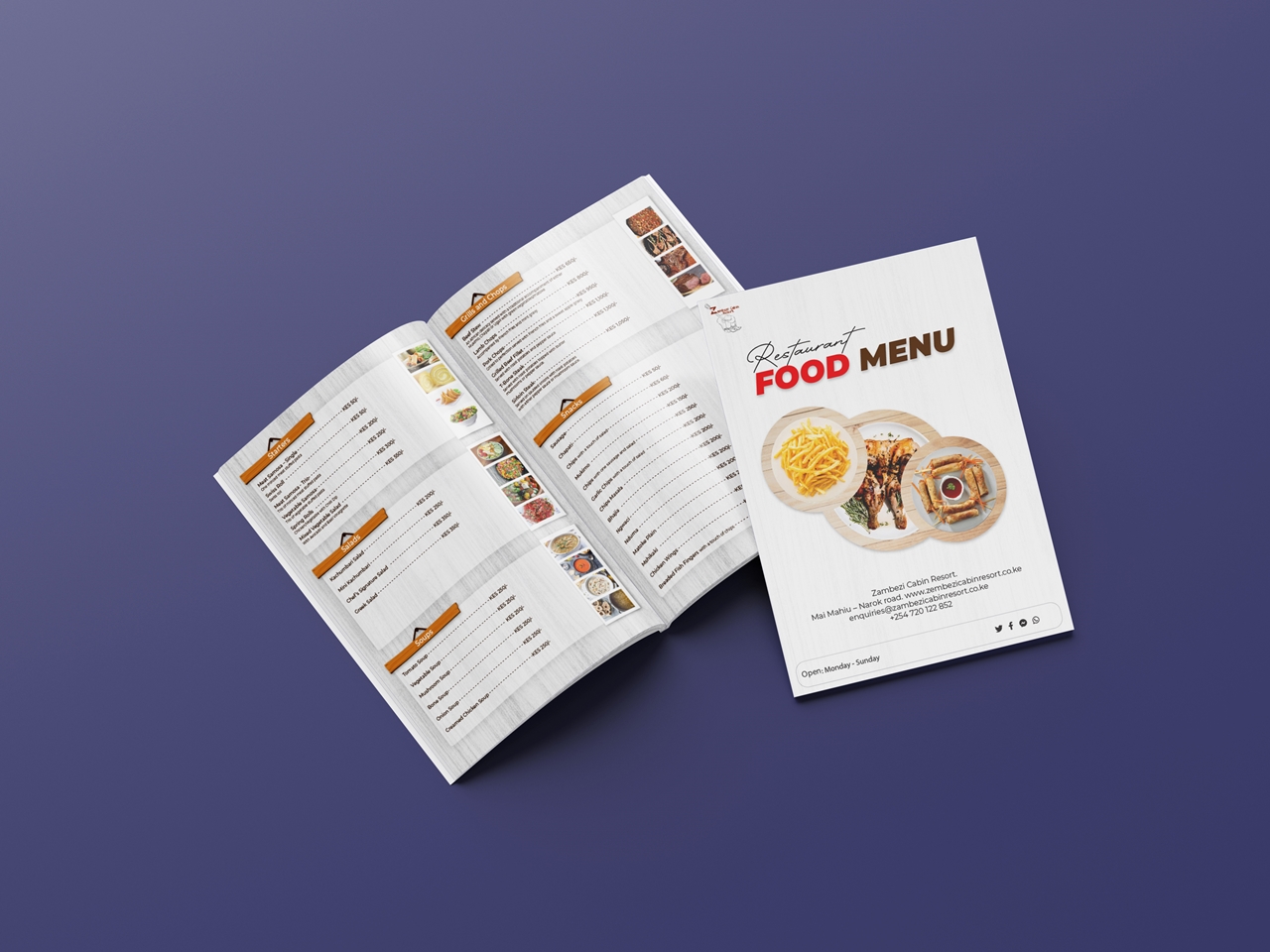 Restaurant graphics designer in Nairobi Kenya