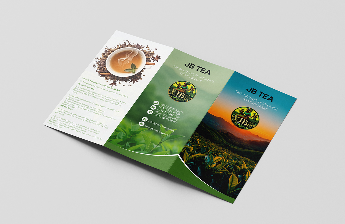 JB Tea Brochure design in Kenya
