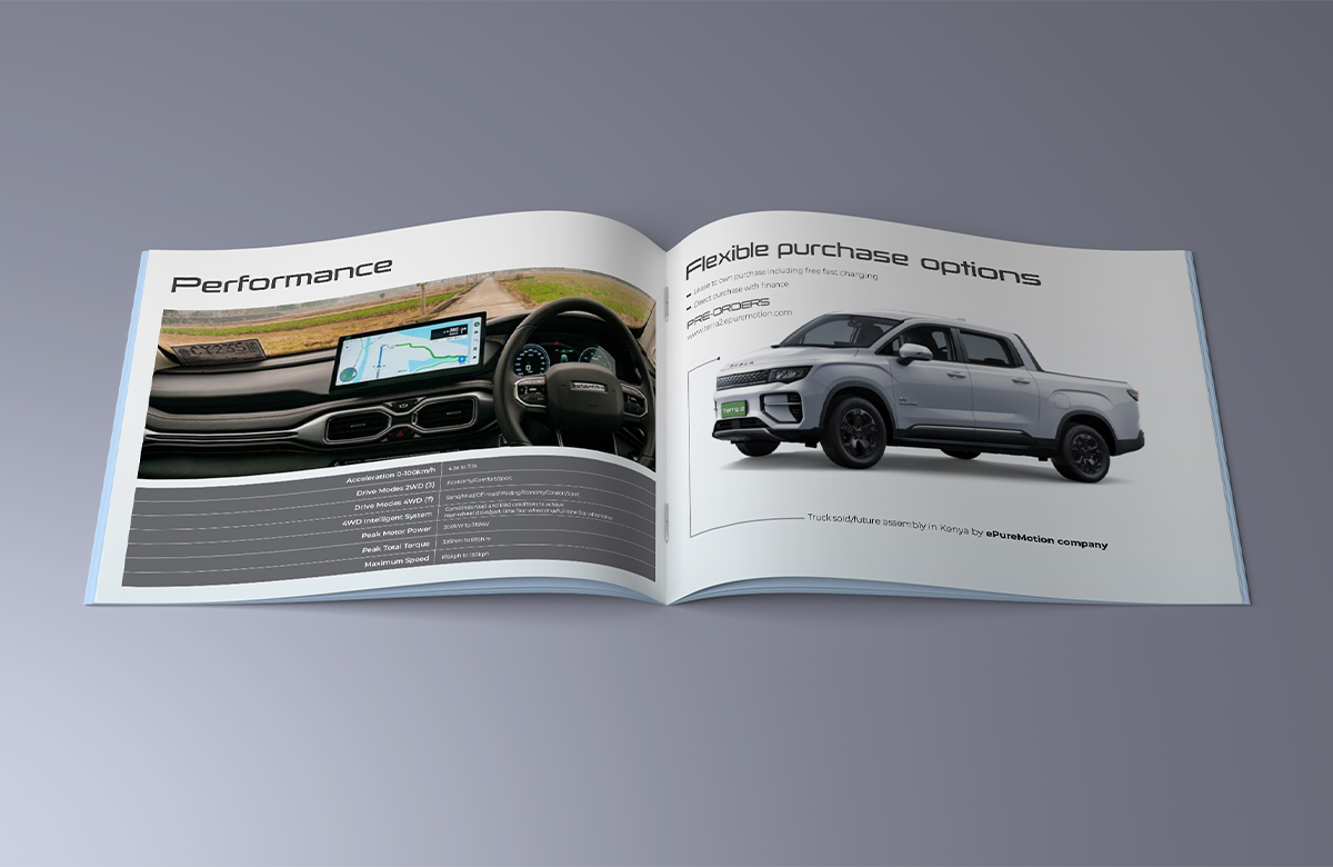 epurerides Terra 2 Truck Brochure design in Kenya