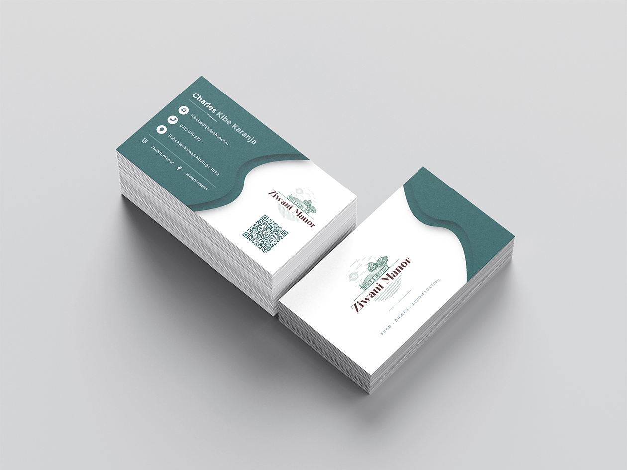 Ziwani Manor Business Card Design in Kenya