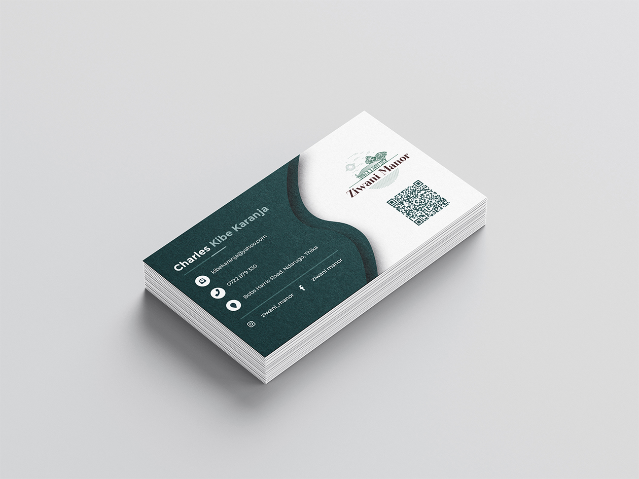 Ziwani Manor Business Card Design in Kenya