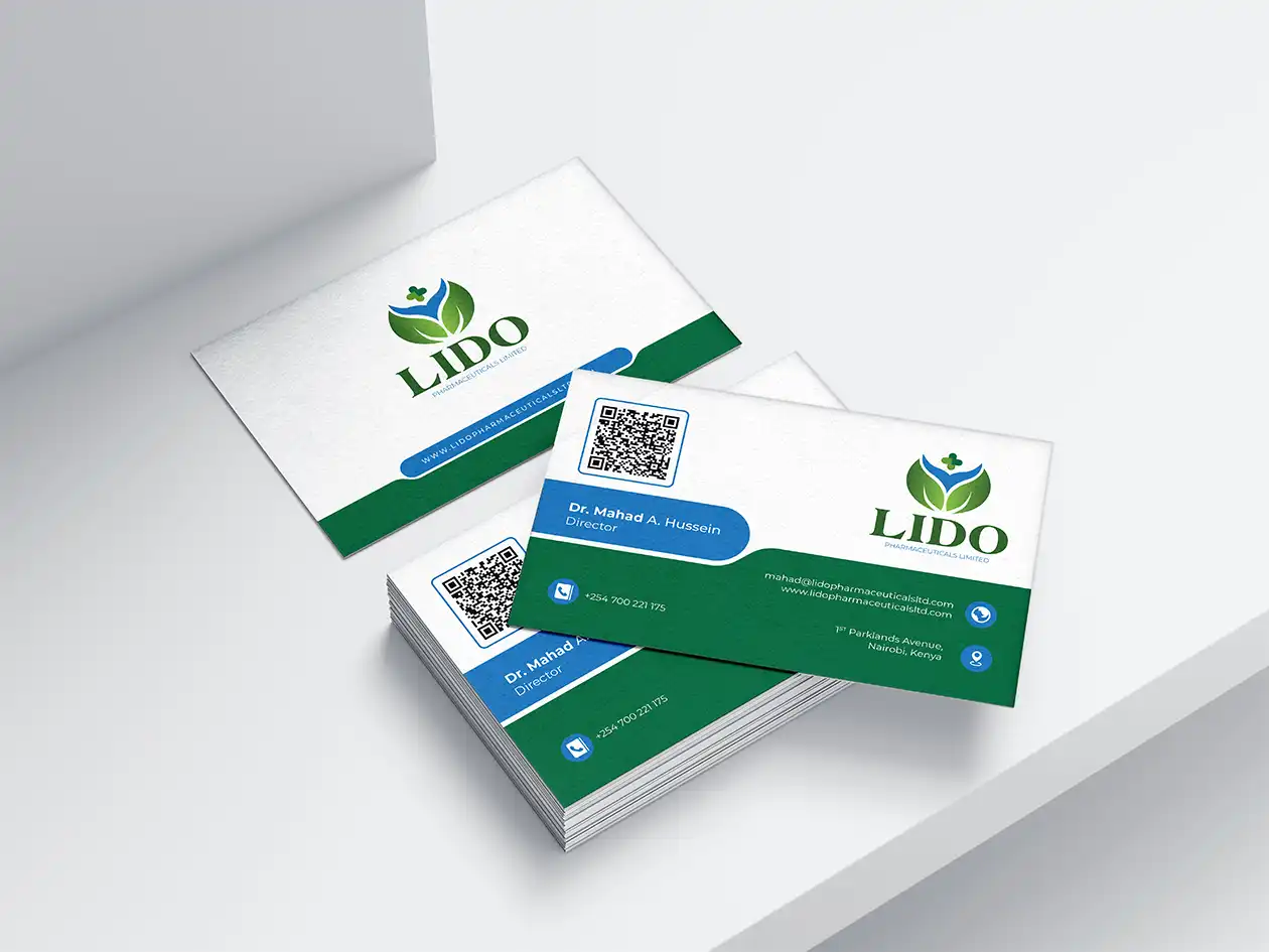 LIDO Pharmaceuticals Business card designer in Kenya