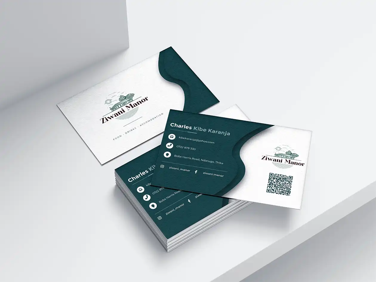 Ziwani Manor Business card designer in Kenya